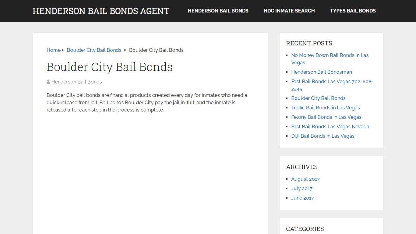 Boulder City Bail Bonds - Henderson Bail Bonds Agent